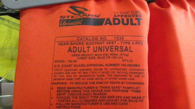 Load image into Gallery viewer, Used Stearns Universal Life Jacket - Size Adult
