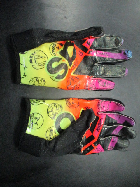 Used Adidas Freak Football Receivers / Lineman Gloves Size Small