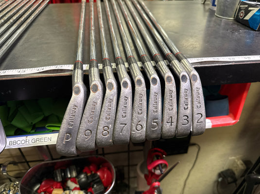 Vintage Callaway S2H2 Bobby Jones USA 9pc Right Hand Iron Set 3-9i and Pw