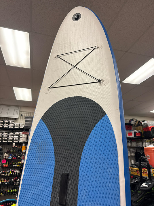 Used Inflatable Paddle Board 12 x 2 x .5 ft With Bottom Fins and Carry Bag