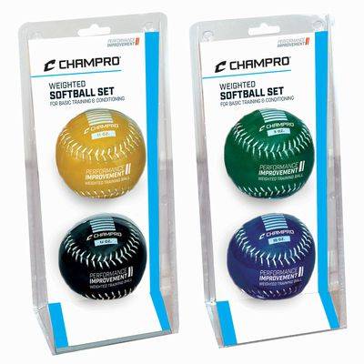 NEW Champro Weighted Training Softball Set of 2 - 9oz. & 10 oz.