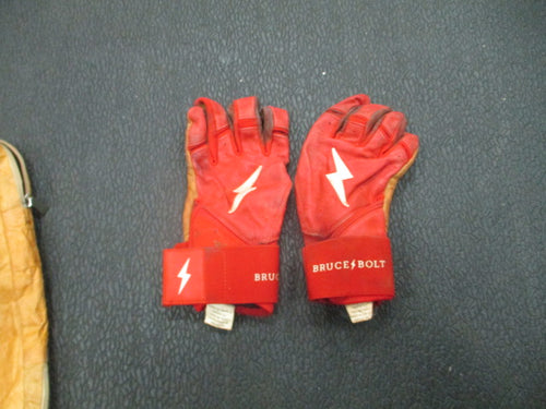 Used Bruce Bolt Premium Pro Long Cuff Size Small Batting Gloves