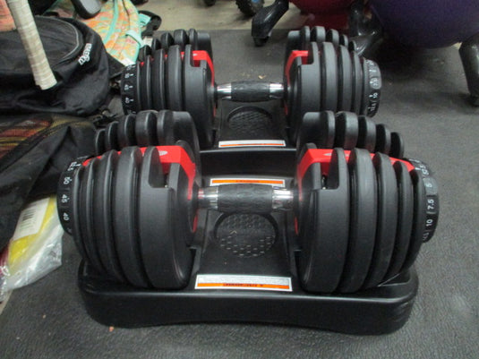 Used BowFlex SelectTech 552 52.5lb Adjustable Dumbbells (Must Sign Waiver)