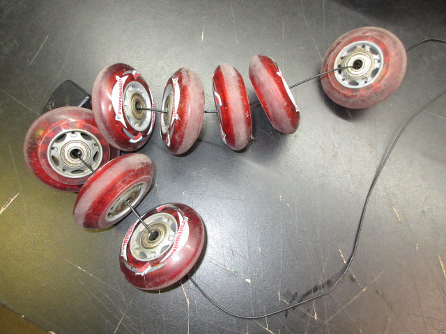 Load image into Gallery viewer, Used Forward Set of 8 INLINE SKATE WHEELS With Bearings
