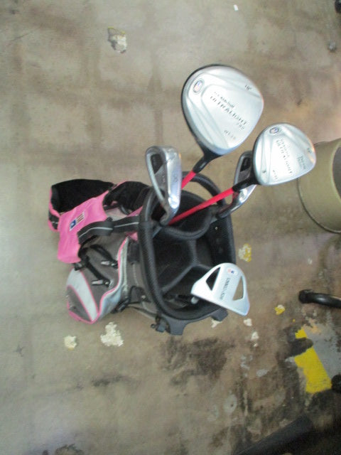 Load image into Gallery viewer, Used US Kids Golf 6-Piece Pink Junior Golf w/ Bag
