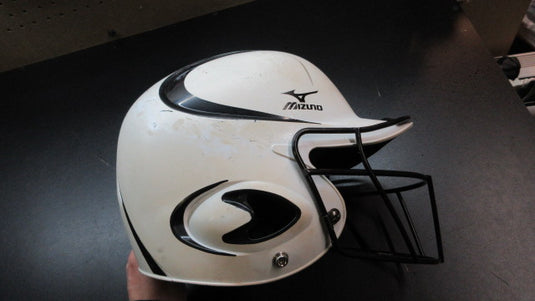 Used Mizuno Batting Helmet W/ Mask - Size 6 3/4" - 7 3/8"