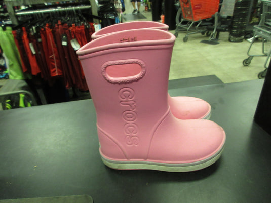 Used Crocs Pink Size 1 Rain Boots
