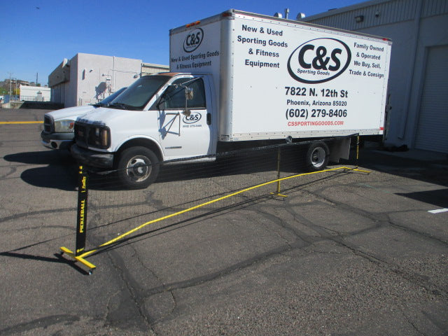 Load image into Gallery viewer, Used Portable Pickleball Net with Wheels, Two Length Nets 11 ft and 22 ft
