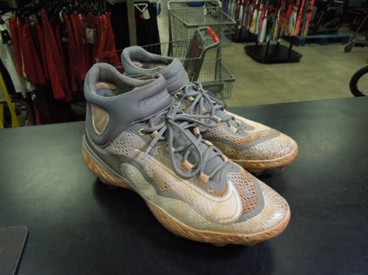 Used Nike Alpha Huarache Elite 4 Mid Metal Baseball Cleats Size 13.5