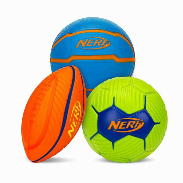 Load image into Gallery viewer, New Nerf Micro Foam Ball Assorted Soccer Balls, Footballs, &amp; Basketballs 1 QTY
