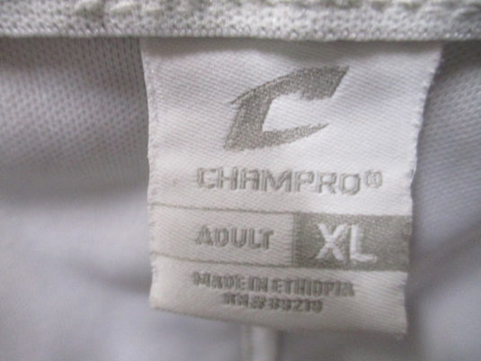 Used Champro White and Black Pin-Striped Knicker Bottom Pants Adult XL - stained
