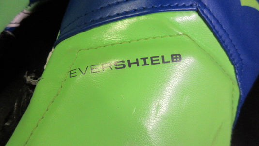 Used Everlast Evershield Velcro Strap Boxing Gloves 14oz - Blue/ Green