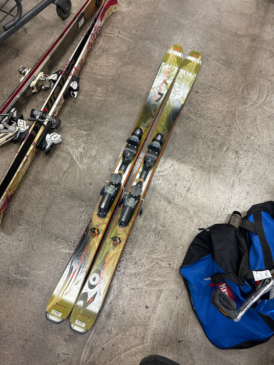 Used Rossignol Bandit B83 Downhill Skis with Matching Bindings Size 168cm