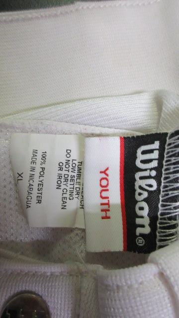 Load image into Gallery viewer, Used Wilson White Baseball Pants Elastic Bottoms Youth Size XL
