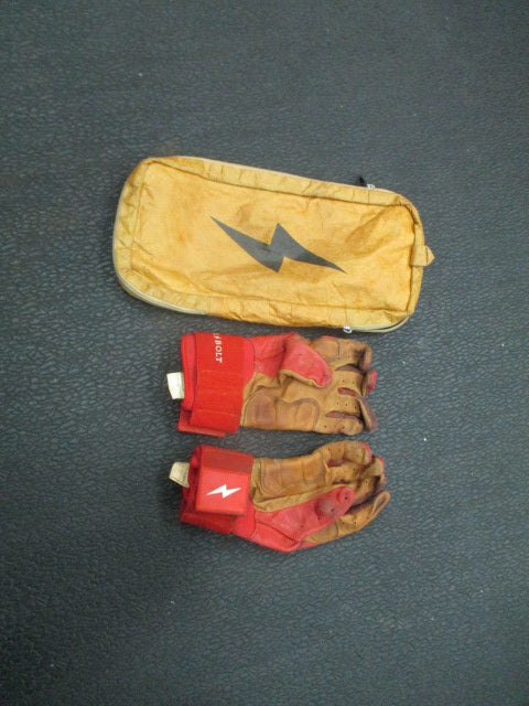 Used Bruce Bolt Premium Pro Long Cuff Size Small Batting Gloves