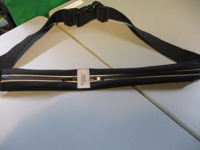 Load image into Gallery viewer, Used Sports People Running Belt w/ 2 Pockets Black Fanny Pack
