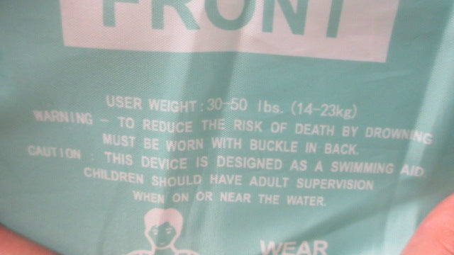 Load image into Gallery viewer, Used Hippo Pirate Light Blue Toddler Arm Floaties Life Jacket Size Toddler
