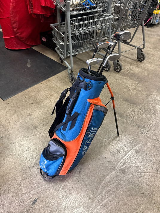 Used PING Moxie Jr Right Hand Golf Club Set 5pc with Stand Bag