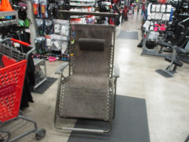 Load image into Gallery viewer, Used Brown Camping Folding Chair Turns To A Bed W/ Sun Shade
