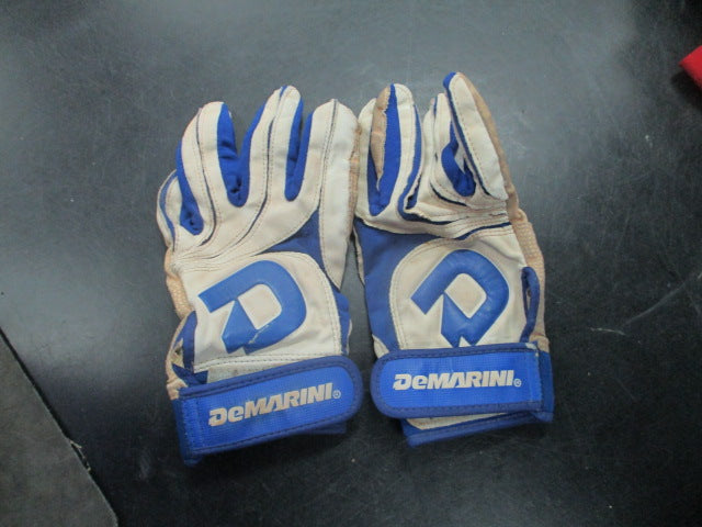 Load image into Gallery viewer, Used Demarini Batting Gloves in Blue Size Youth Large
