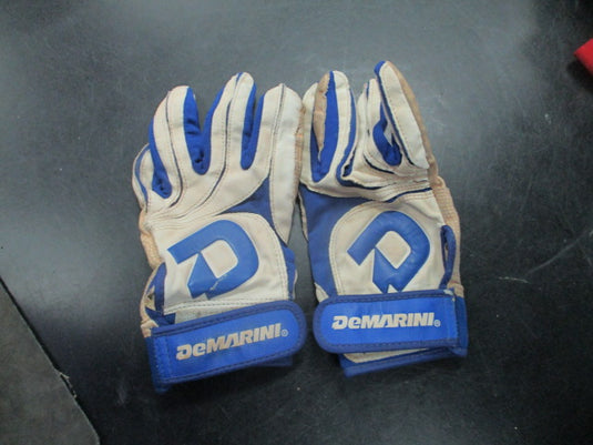 Used Demarini Batting Gloves in Blue Size Youth Large