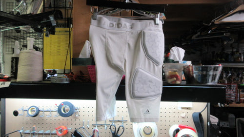 Used Adidas 5 Padded Compression Shorts - Size Large - White