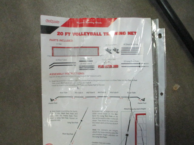 Load image into Gallery viewer, Used GoSports 20 ft Freestanding Volleyball Training Net for Indoor our Outdoor
