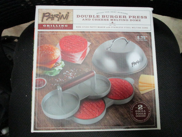 Load image into Gallery viewer, Parini Double Burger Press and Cheese Melting Dome
