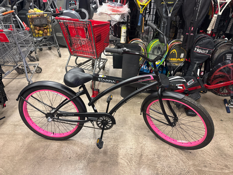 Load image into Gallery viewer, Used HBBC Skull and Bones Ladies Beach Cruiser 26"
