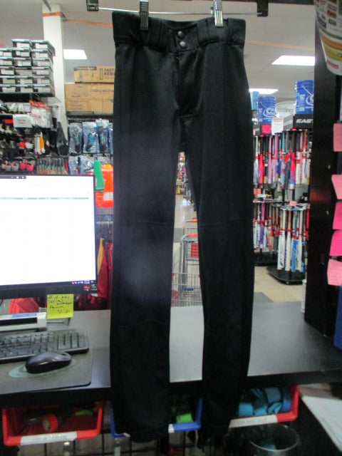 Load image into Gallery viewer, Used Easton Tapered Open Bottom Black Pants Size Youth Small
