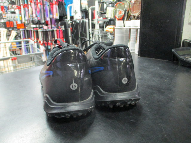 Load image into Gallery viewer, Used Nike Legend 10 pro turf tiempo low in black and blue size 7.5
