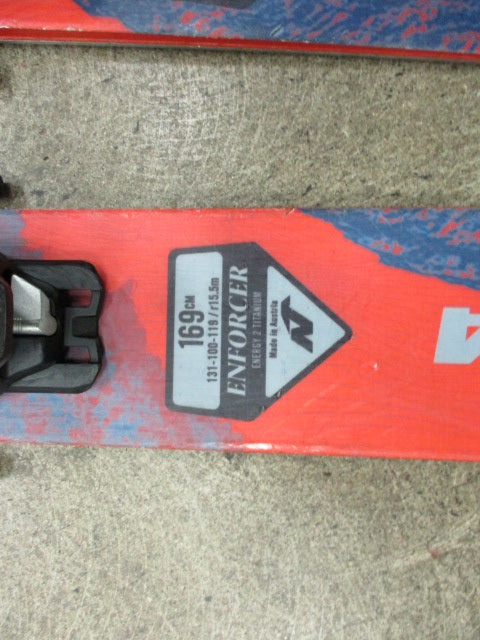 Used Nordica Enforcer 100 Powder 169cm Downhill Skis W/ AT Bindings