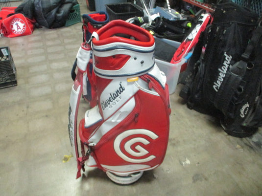 Used Clevland Golf Toby Baldwin Staff bag Red/White Golf Bag