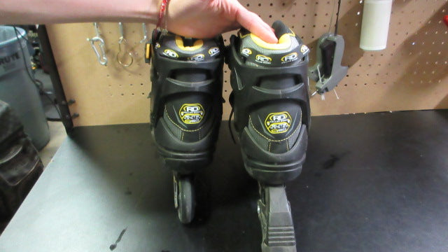Load image into Gallery viewer, Used Aerid Roller Derby Elite Series Q 60 Mens Skates Size 11 - grey/ yellow
