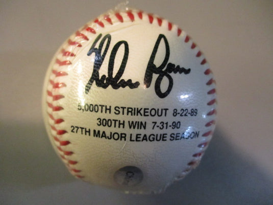 NOLAN RYAN 5000th Strikeout 300th Win Commemorative Baseball - Replica Signature