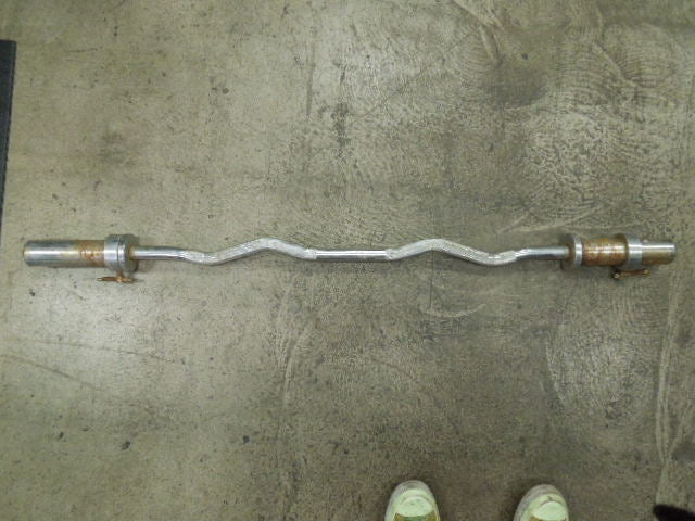 Load image into Gallery viewer, Used Olympic Ez Curl Bar with Screw in Locks Heavy Rust
