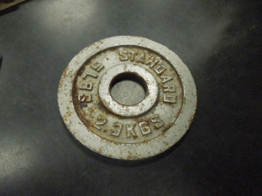 Used Standard Olympic Cast Iron 5 lb Plate