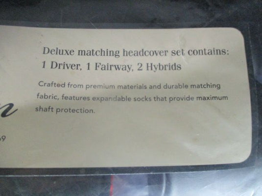 Burton Deluxe Head Cover Set - 1 Driver, 1 Fairway, 2 Hybrid - Still In Bag