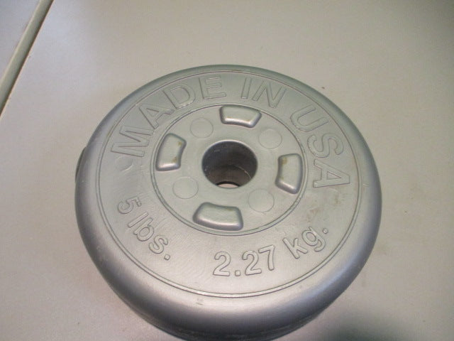 Load image into Gallery viewer, Used Standard  Plastic Weight Plate 5 lbs 2.27 Kg.
