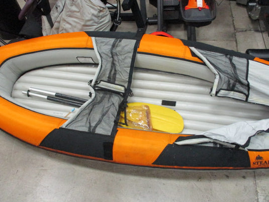 Used Stearns Outdoors IK 140 Inflatable kayak 11 Foot With Paddle