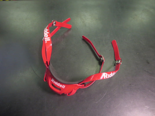 Used Riddell Red Gloss Chin Strap