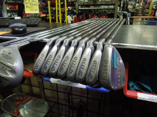 Used Zevo Comp Equipe Attack Zone Oversized Right Hand 11pc Golf Club Set