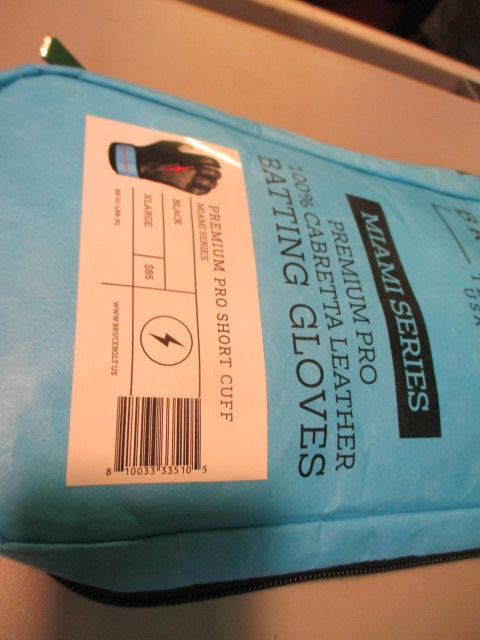 Bruce Bolt Pro Short Cut Miami Series Size XLarge Batting Gloves