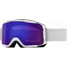 New Smith Squad White/Chromapop Everyday Violet Mirror Ski Goggles - Medium