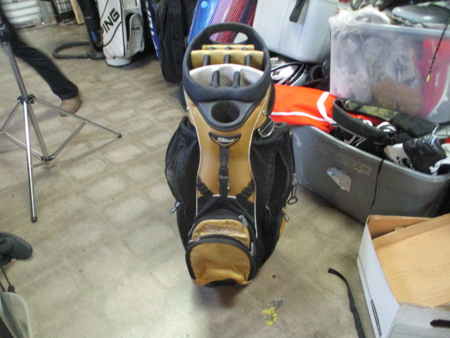 Load image into Gallery viewer, Used Titleist Cart Bag Gold and Black Golf Bag

