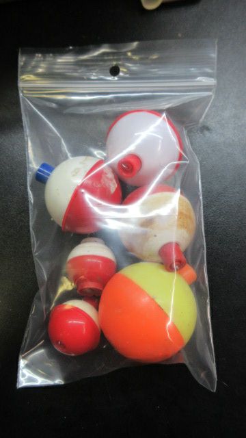 Used Fishing Bobbers - 6 Piece