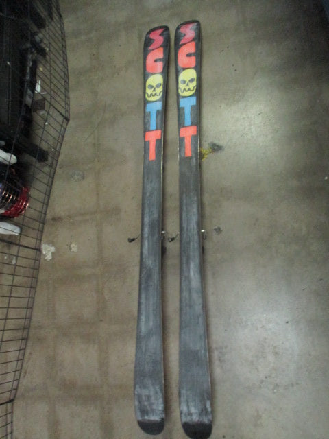 Used Scott P3 168cm Dual Tip Downhill Skis With Rossignol Bindings