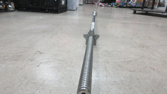 Used Chrome Fitness Bar w/ Spin Locks