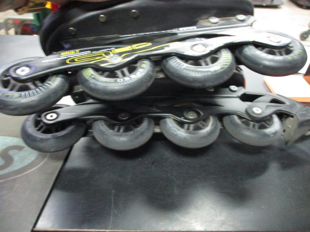 Load image into Gallery viewer, Used Roller Durby Q60 Gold 7 Size 5 In-Line Roller Skates
