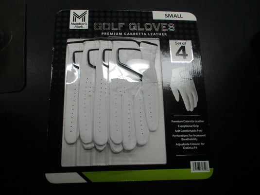 Member's Mark Premium Cabretta Leather Golf Gloves Pack Of 4 - LH Size Small